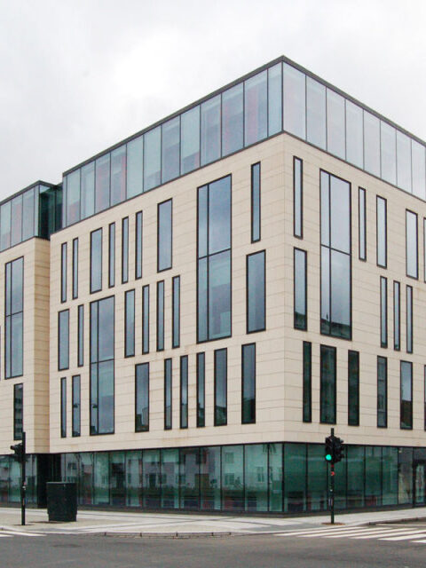 Wratza limestone ventilated facade at Gyldengården in Norway