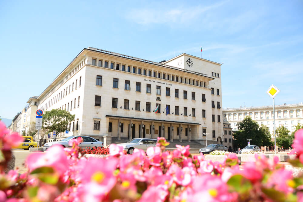Institutional architecture featuring massive natural stone cladding